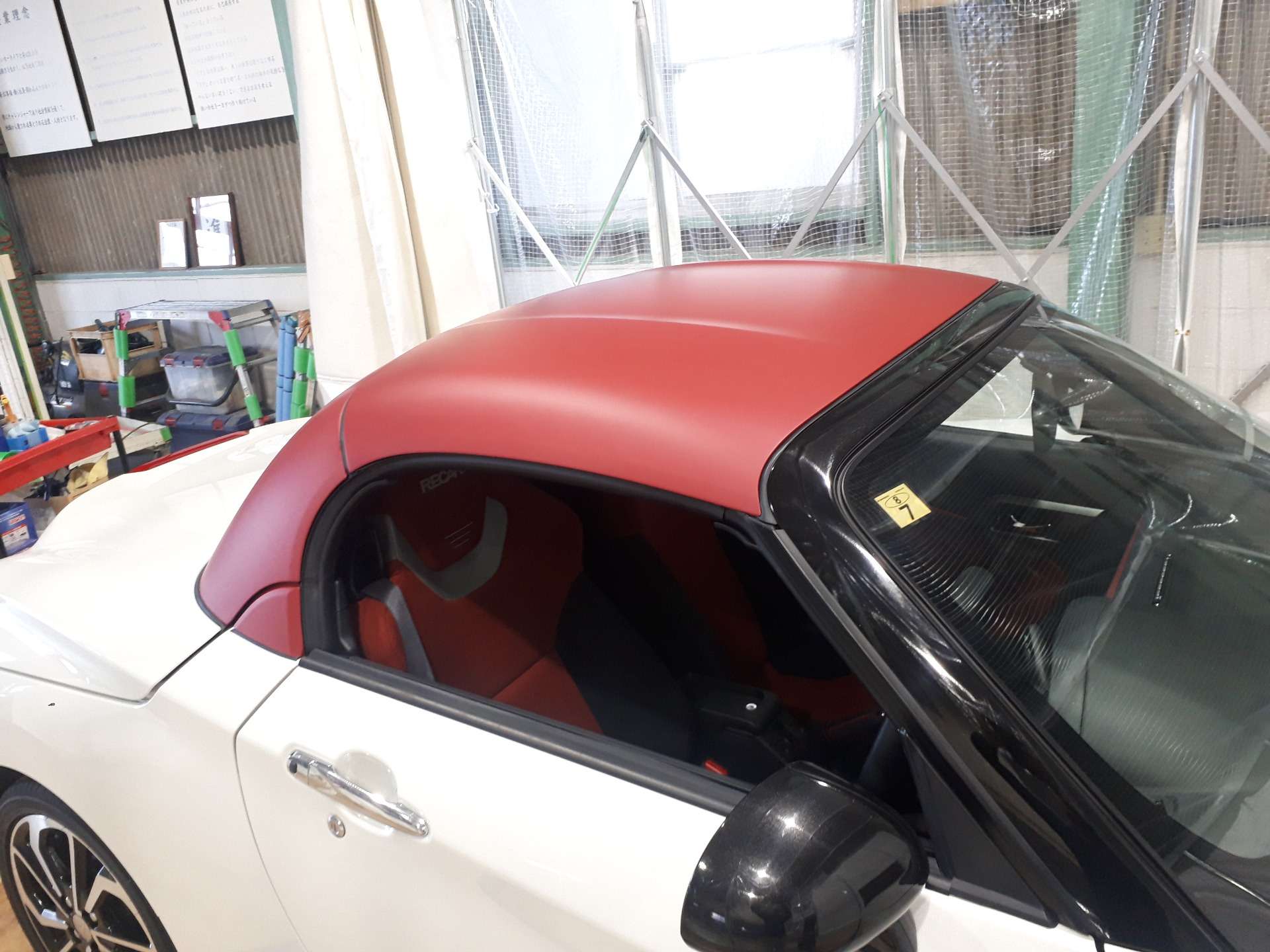 ダイハツコペンのルーフラッピング | 施工実績 | 名古屋のカー