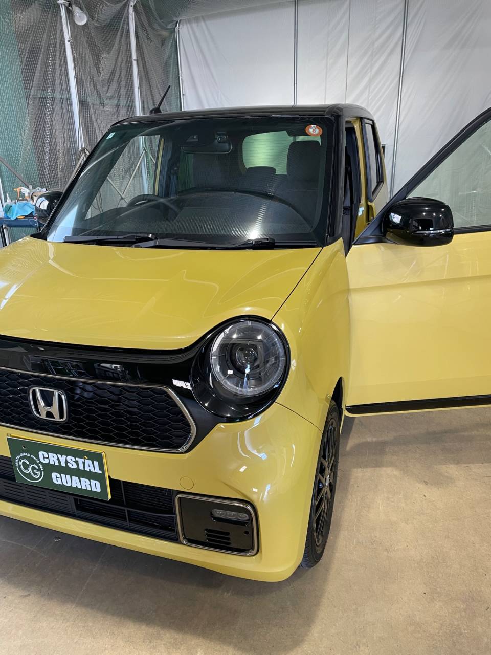 ホンダN-ONEのAピラーラッピング | 施工実績 | 名古屋のカーラッピング