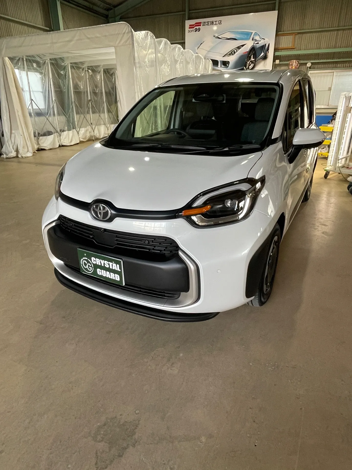 シエンタにハイモースコートと遮熱フィルム施工